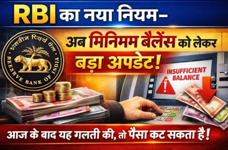 RBI का नया नियम – अब मिनिमम बैलेंस को लेकर बड़ा अपडेट! आज के बाद यह गलती की, तो पैसा कट सकता है! RBI का नया नियम – अब मिनिमम बैलेंस को लेकर बड़ा अपडेट! आज के बाद यह गलती की, तो पैसा कट सकता है!