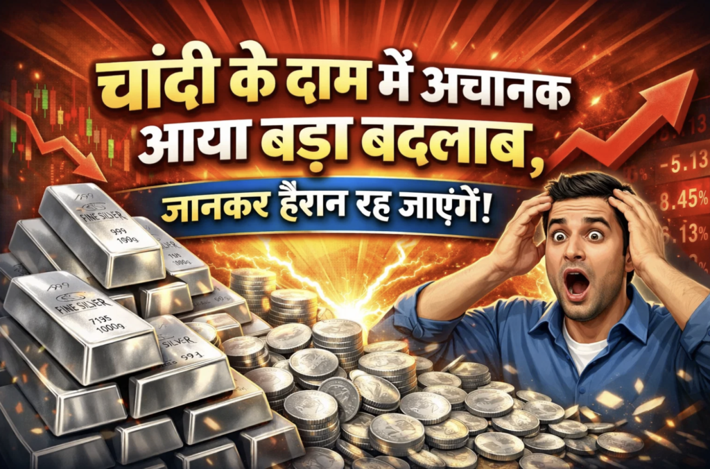 चांदी के दाम में अचानक आया बड़ा बदलाव, जानकर हैरान रह जाएंगे!